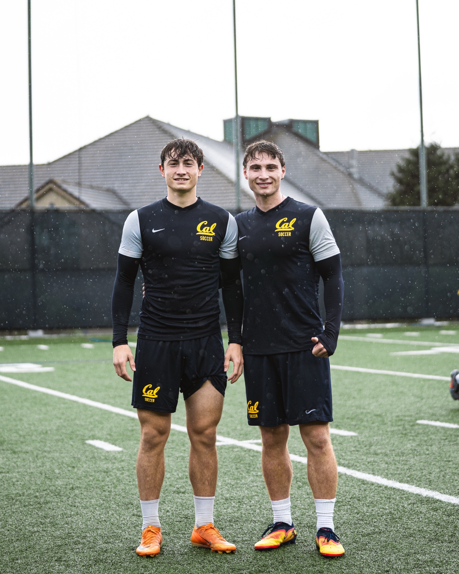 Kai and Miko Oppenheim on the Cal soccer field